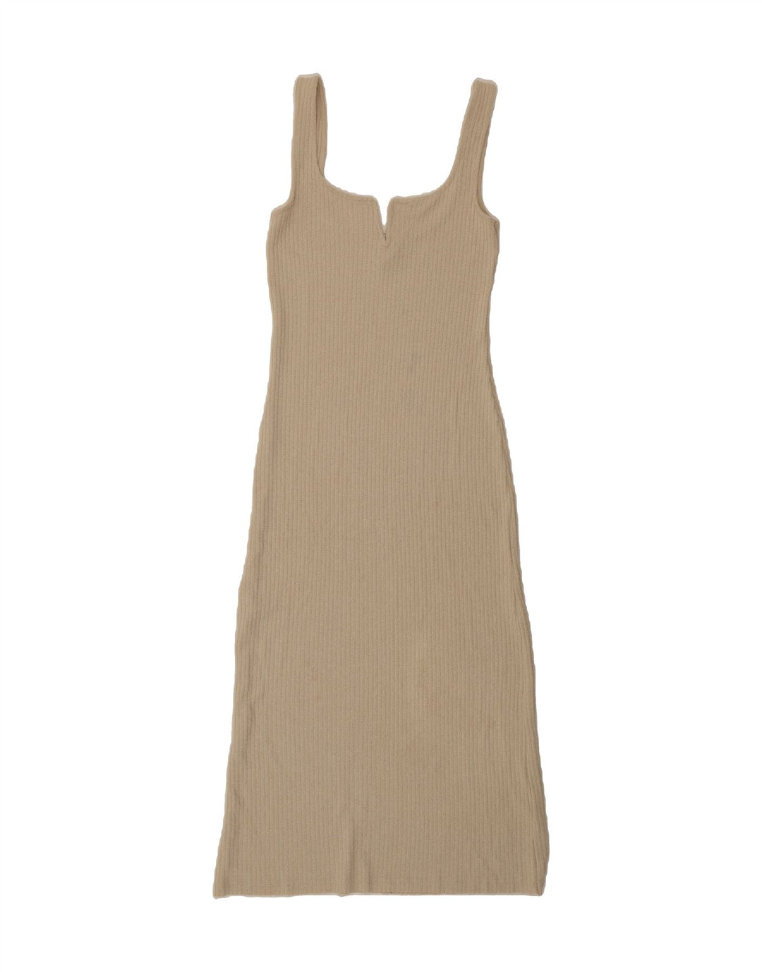 ZARA Womens Sleeveless Bodycon Dress UK 10 Small Beige Polyester Vintage Zara and Second-Hand Zara from Messina Hembry 