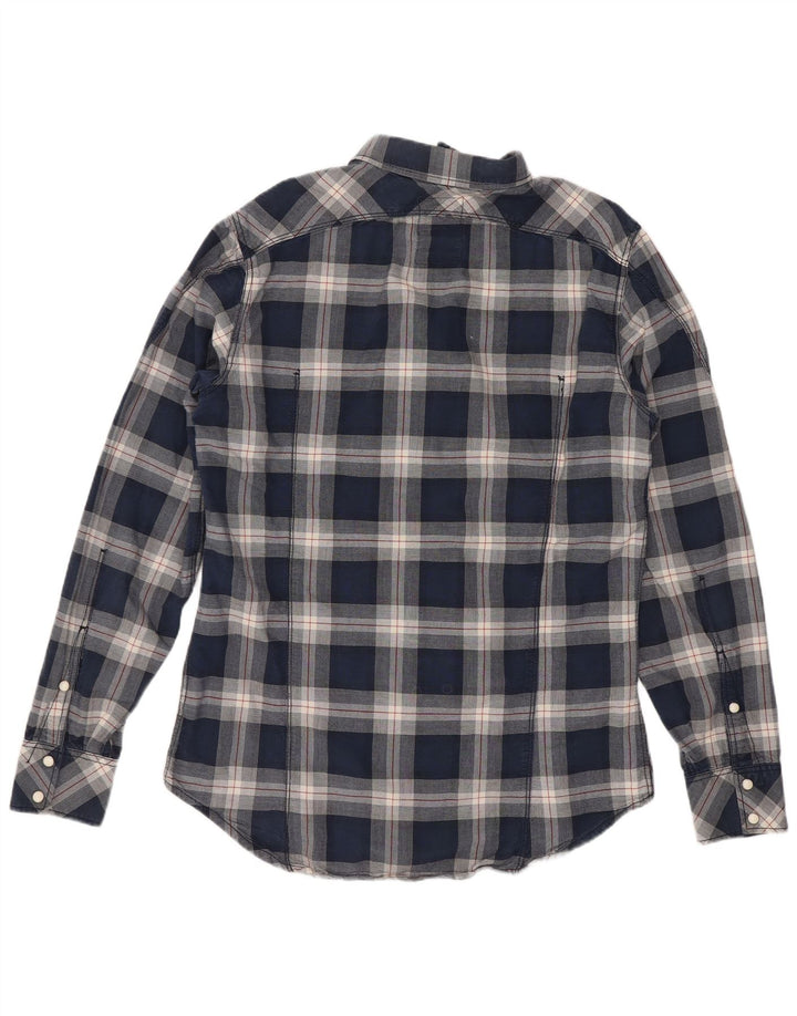 G-Star Westernhemd für Herren, mittelblau, kariert, Baumwolle