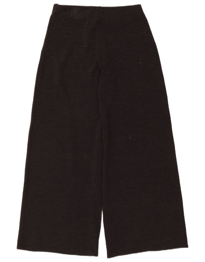 Zara Damen-Freizeithose mit weitem Bein, Größe M, W28, L28, Schwarz, Polyester