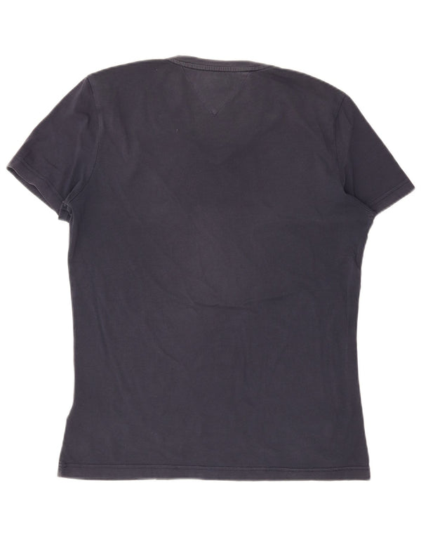 Tommy Hilfiger Herren T-Shirt Top Large Marineblau Baumwolle