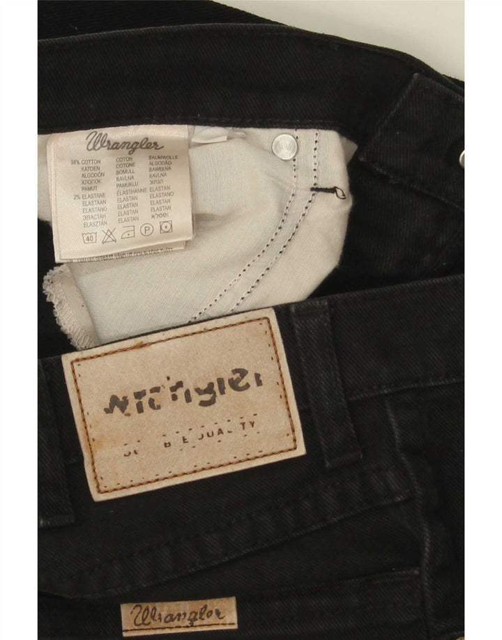 Wrangler Herren-Jeans mit normaler Passform, gerade Passform, W32, L30, schwarze Baumwolle