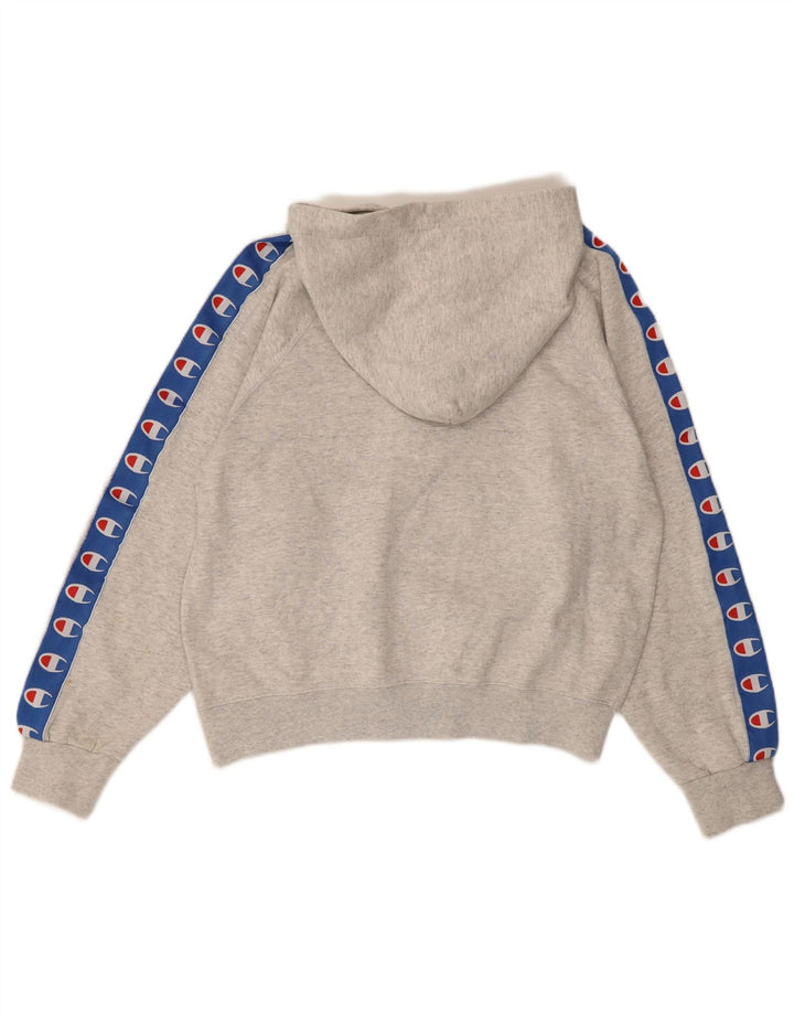 CHAMPION Damen-Pullover mit übergroßem grafischem Kapuzenpullover, Gr. 10, Größe S, Grau