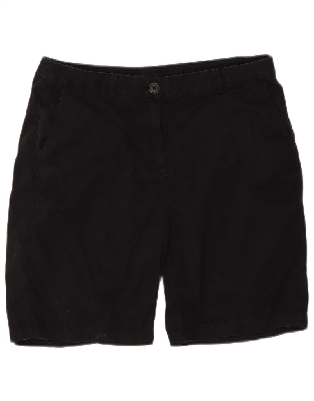 Marks & Spencer Damen Chinoshorts UK 10 Small W30 Schwarze Baumwolle