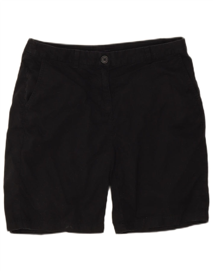 Marks & Spencer Damen Chinoshorts UK 10 Small W30 Schwarze Baumwolle