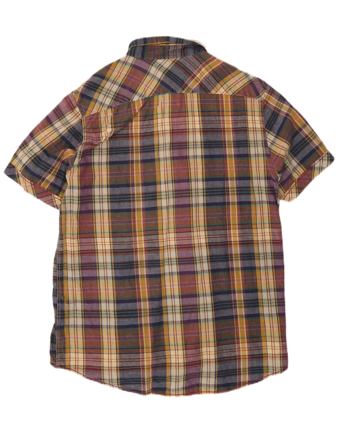 Marlboro Classics Herren-Kurzarm-Slim-Fit-Hemd 3XL, mehrfarbig kariert