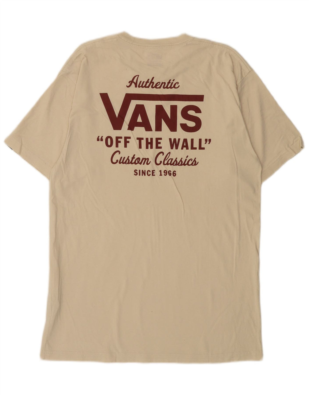 Vans Herren-T-Shirt mit klassischer Passform, mittelbeigefarbener Baumwolle