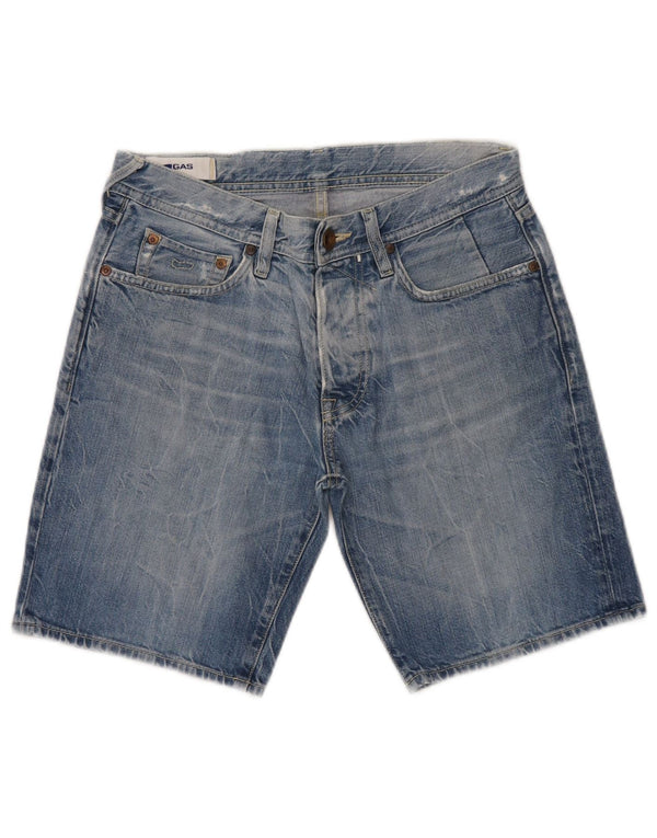 Gas Damen Jeansshorts W29 mittelblaue Baumwolle