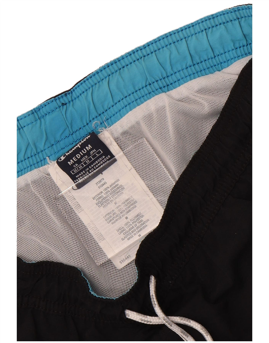 Champion Herren Badeshorts mit Grafik, Mittelschwarz, Polyamid
