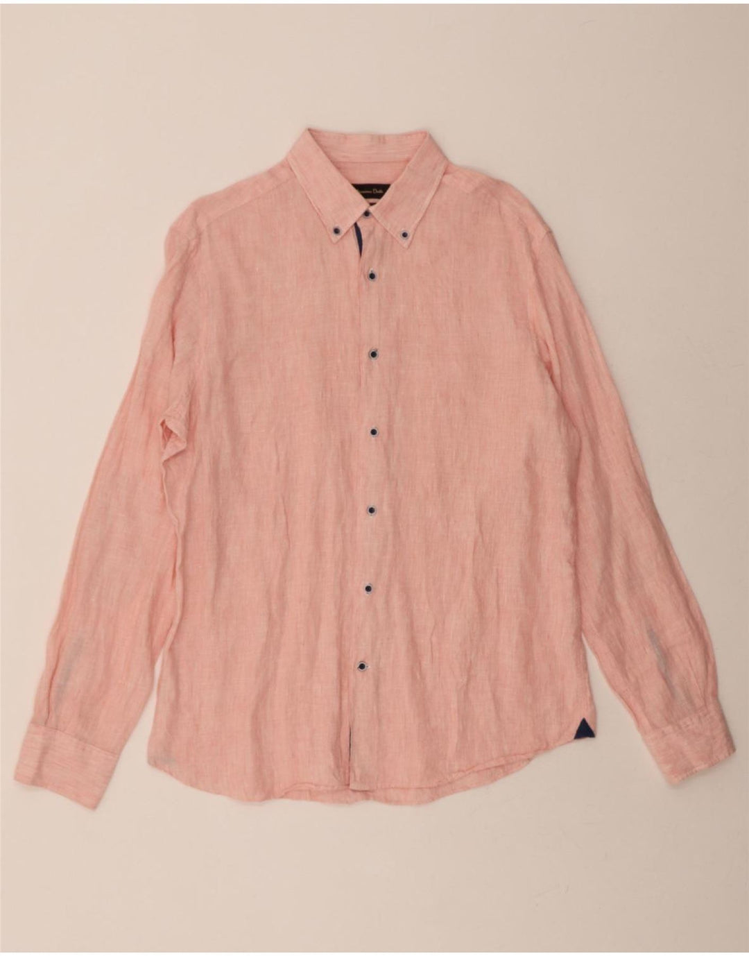 MASSIMO DUTTI Mens Flannel Shirt Large Pink Pinstripe Vintage Massimo Dutti and Second-Hand Massimo Dutti from Messina Hembry 