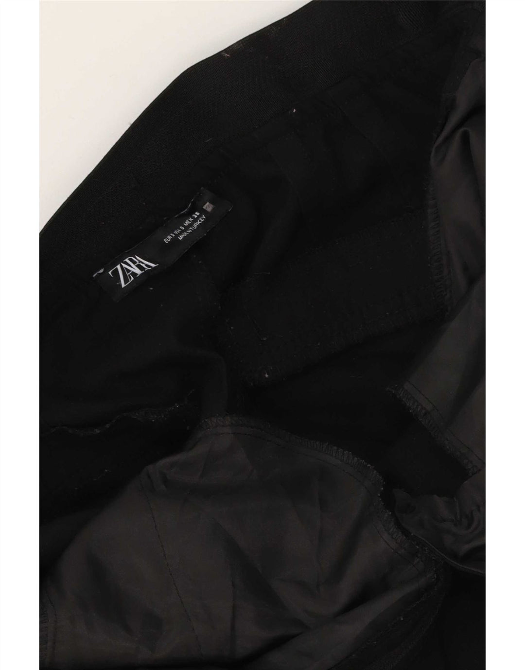 Zara Slim Chino-Hose für Damen, Größe S, W26, L27, Schwarz