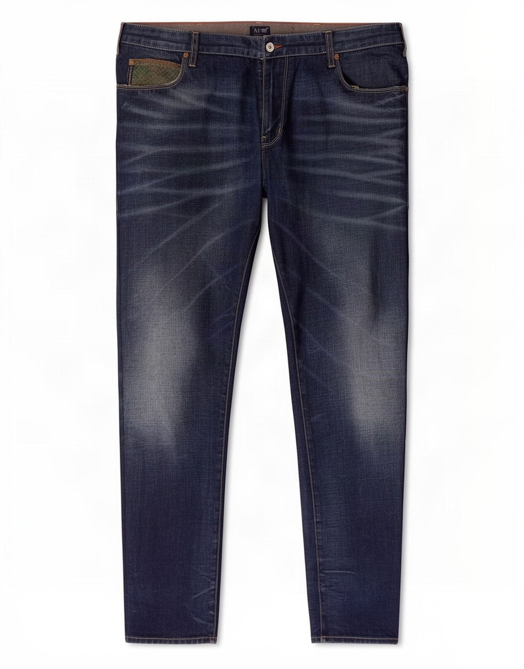 Armani Herren J45 Regular Slim Jeans W40 L34 Blaue Baumwolle