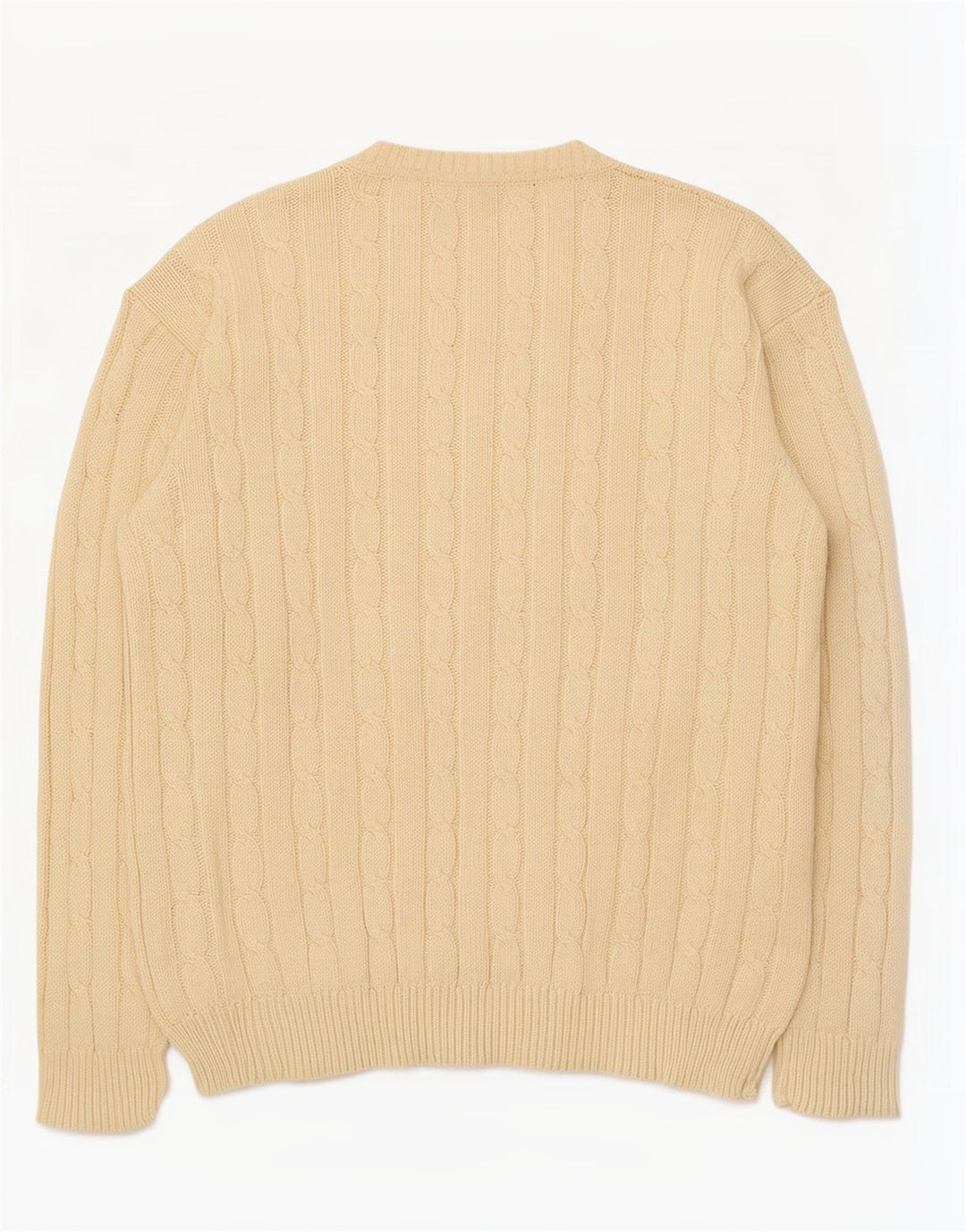 Vintage Herren Cardigan Pullover XL Beige Baumwolle
