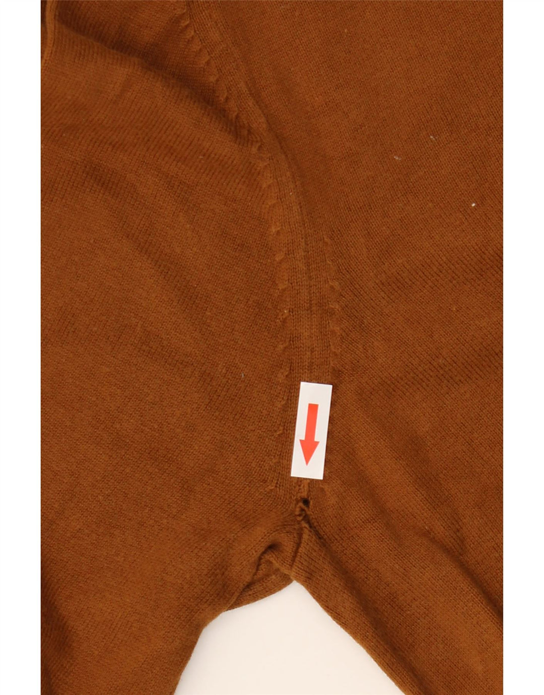 Marks & Spencer Herren-Pullover mit Rundhalsausschnitt, XL, braune Baumwolle