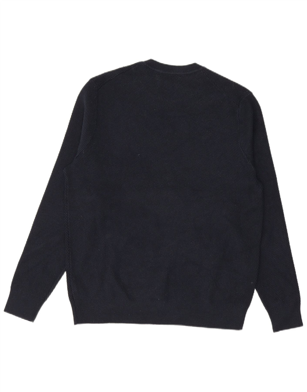 MARKS & SPENCER Herren-Pullover mit Rundhalsausschnitt, groß, marineblaues Polyester
