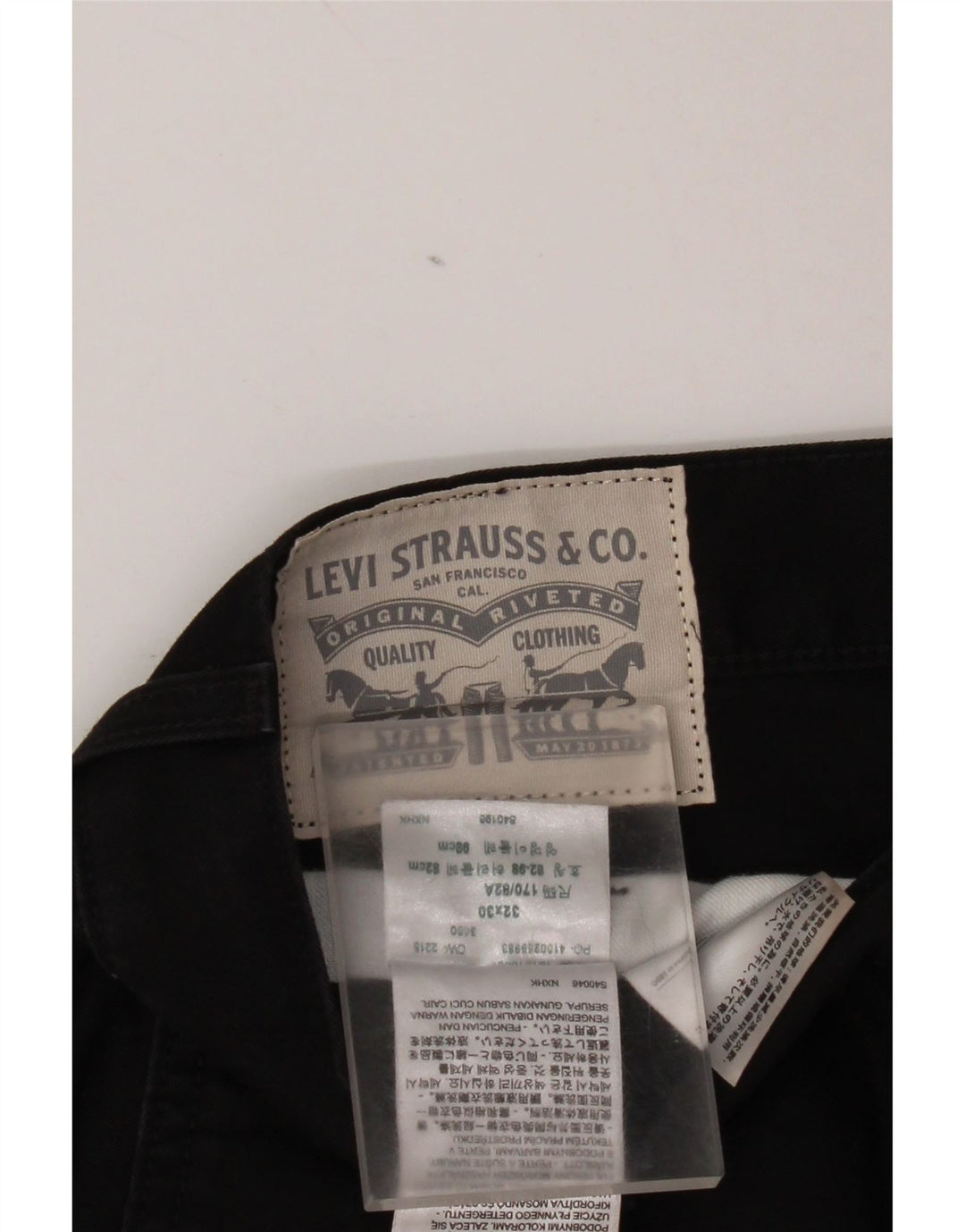 Levi's Herren gerade Chinohose W32 L27 schwarze Baumwolle