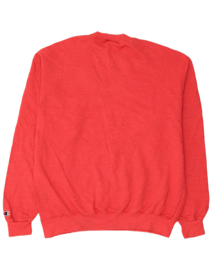 Champion Herren-Sweatshirt mit Grafik, groß, aus roter Baumwolle
