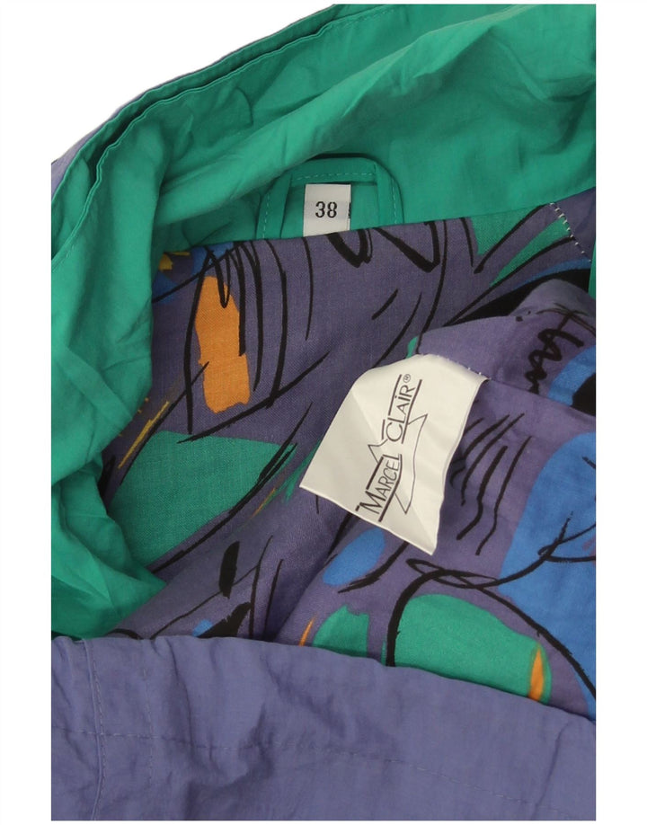 Marcel Clair Damen Übergroße Regenjacke EU 38 Mittelblaues Polyamid