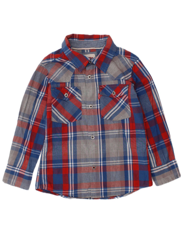Levi's Jungen-Hemd, 3–4 Jahre, XS, mehrfarbig, kariert, Baumwolle