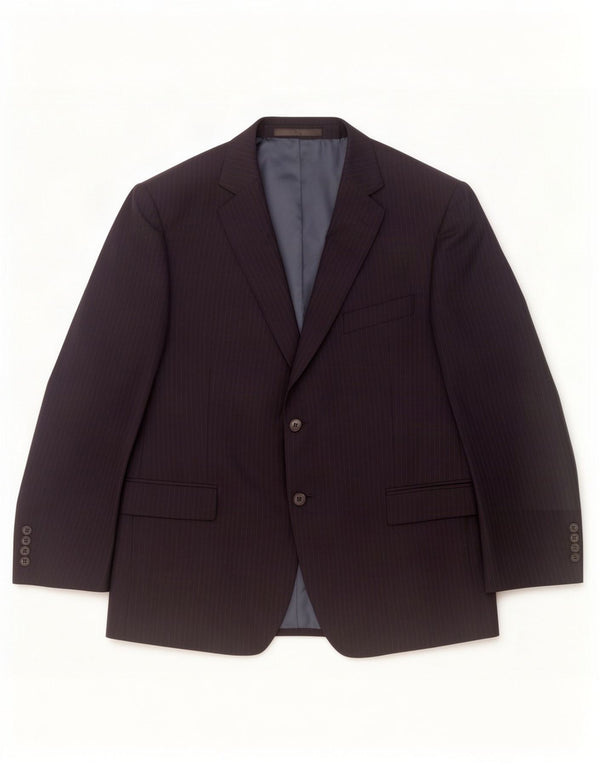 Marks & Spencer Herren-Kurzblazer, Gr. 44, XL, Marineblau, Nadelstreifen