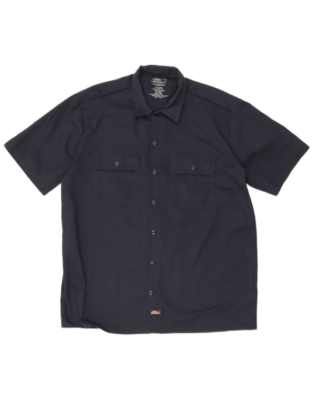 Dickies Herren-Kurzarmhemd, groß, marineblau, Polyester