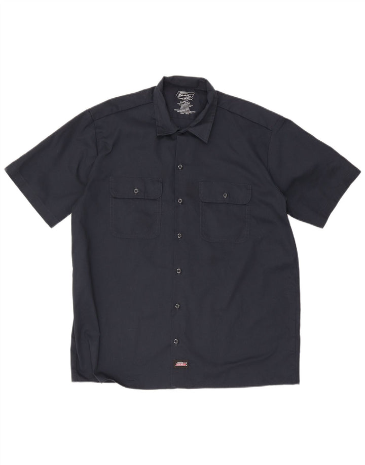 Dickies Herren-Kurzarmhemd, groß, marineblau, Polyester