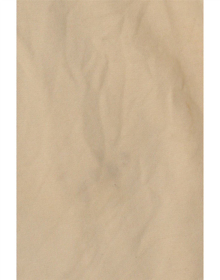 Asics Damen Grafik-Trainingsanzugoberteil, UK-Größe 10, Größe S, Beige, Baumwolle