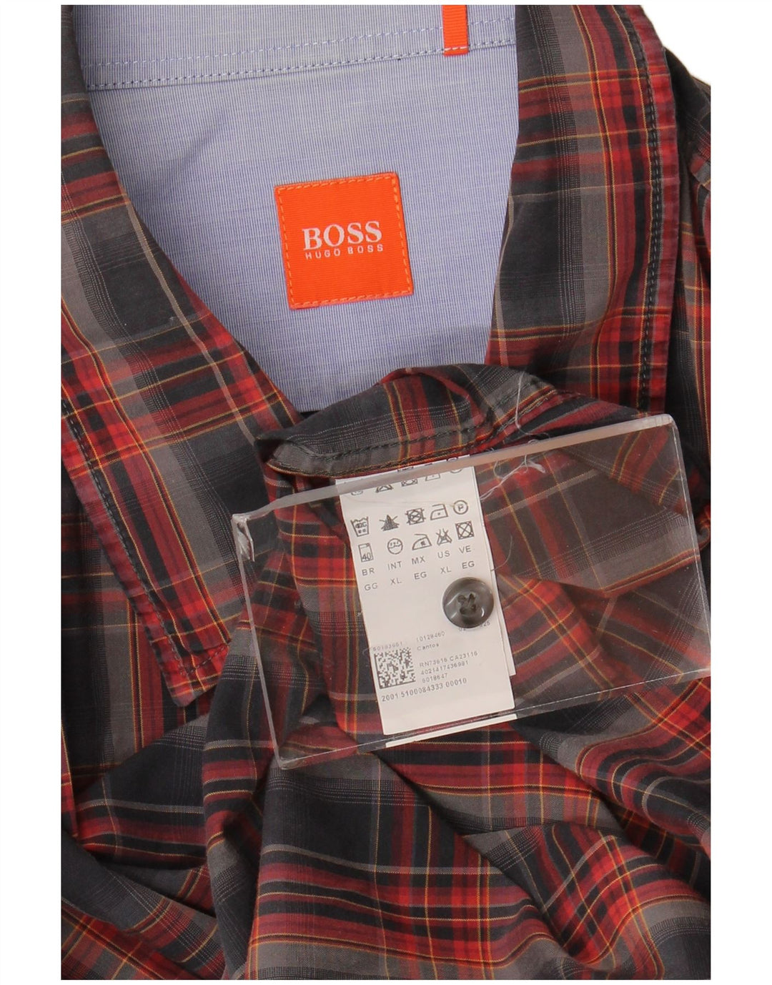 Hugo Boss Herrenhemd XL Mehrfarbig kariert