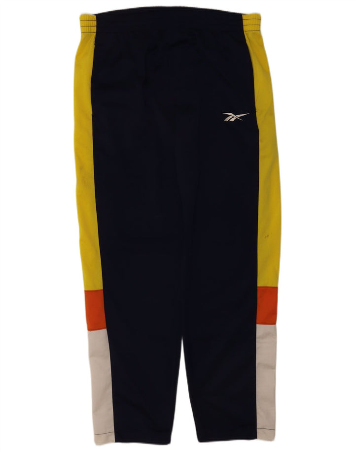 REEBOK Herren-Trainingshose, mittelblaues Farbblock-Polyester