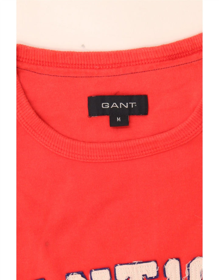 GANT Mens Graphic T-Shirt Top Medium Red Cotton Vintage Gant and Second-Hand Gant from Messina Hembry 