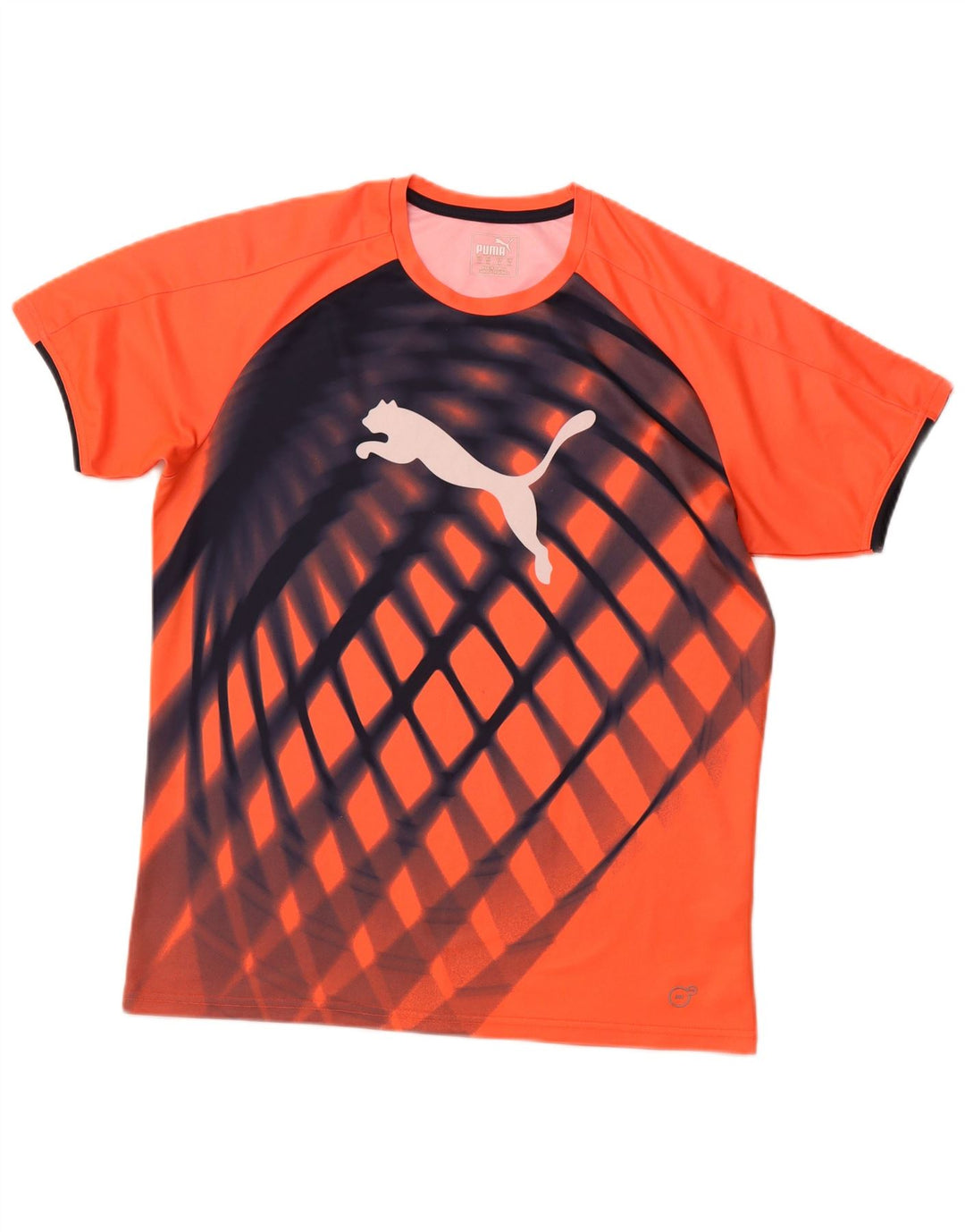 Puma Herren Grafik-T-Shirt-Oberteil Mittelorange kariert