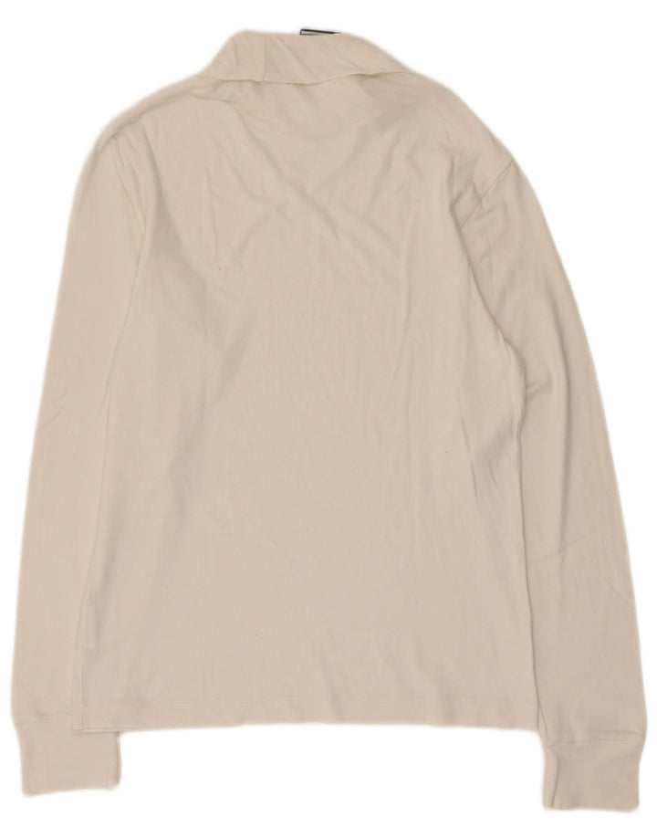 Diadora Herren-Top, langärmelig, Größe S, weiße Baumwolle