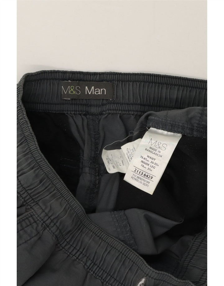 Marks & Spencer Herren gerade Freizeithose W32 L32 Grau