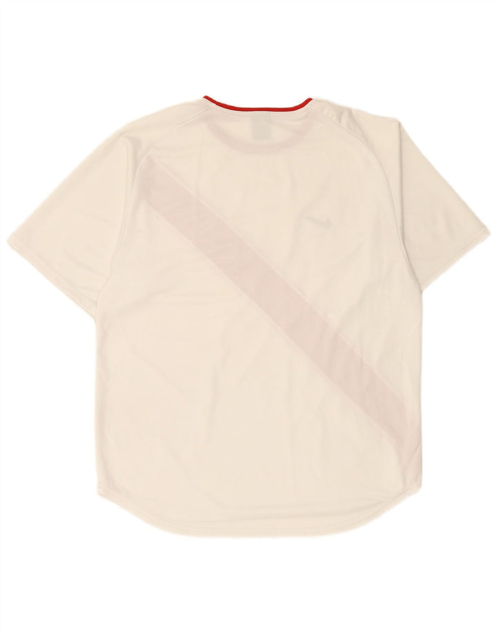 NIKE Herren-T-Shirt-Oberteil, Mittelweiß, Farbblock