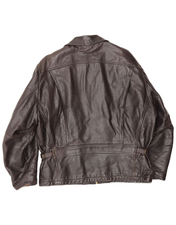 Stewart Herren Lederjacke UK 40 Large Braun