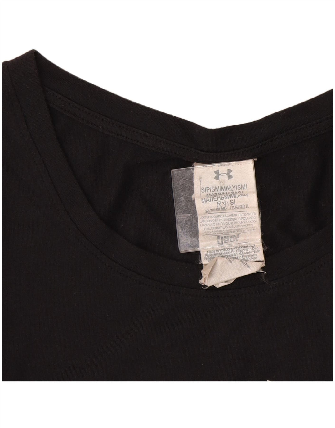 UNDER ARMOUR Damen Graphic Top Langarm UK 10 Small Marineblau