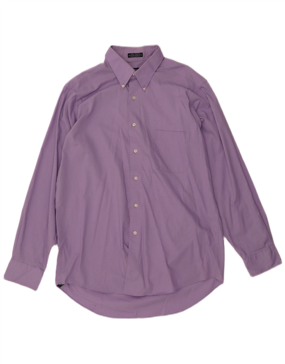 IZOD Herrenhemd Größe 16 Large Lila Baumwolle