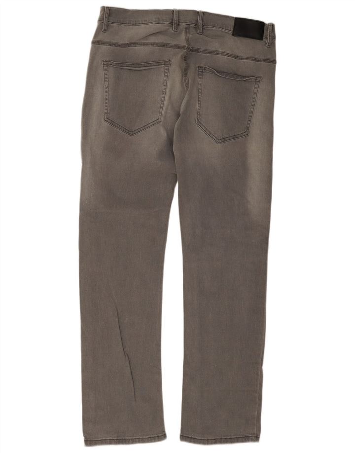 French Connection Slim-Jeans für Herren, W36, L32, graue Baumwolle