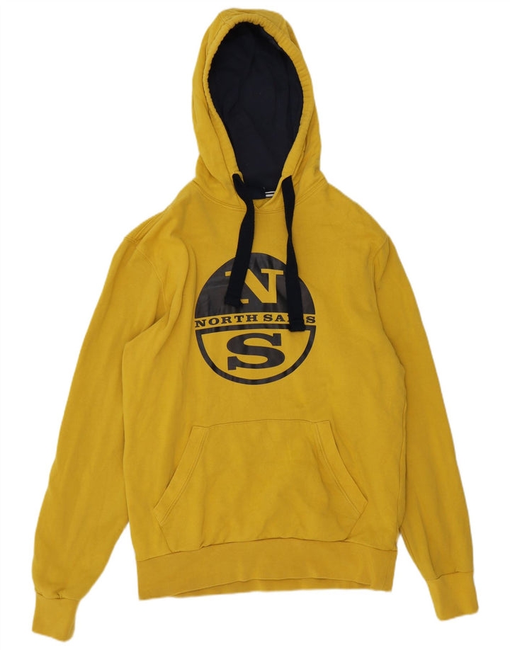 North Sails Herren-Kapuzenpullover mit Grafik, mittelgelbe Baumwolle
