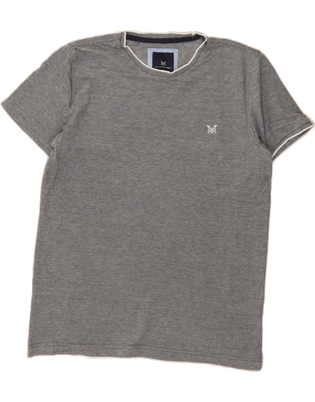 CREW CLOTHING Womens T-Shirt Top UK 14 Medium Grey Cotton Vintage Crew Clothing and Second-Hand Crew Clothing from Messina Hembry 