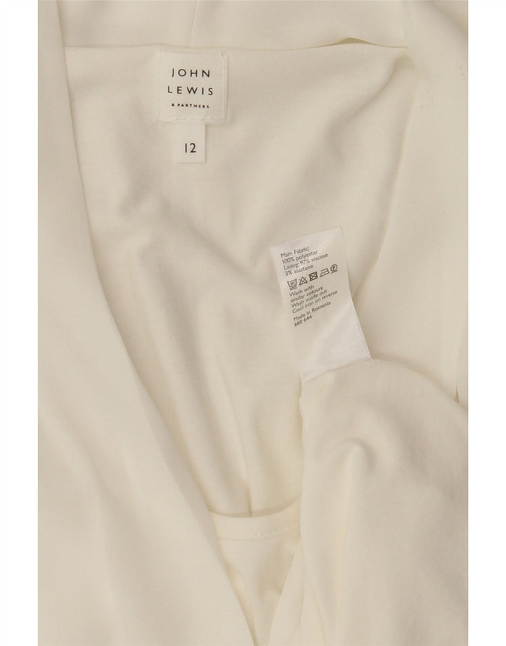 JOHN LEWIS Womens Sleeveless Blouse Top UK 12 Medium  White Polyester Vintage John Lewis and Second-Hand John Lewis from Messina Hembry 