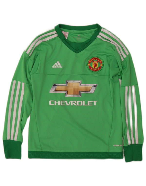 ADIDAS Jungen Manchester United Graphic Top Langarm 9–10 Jahre Grün
