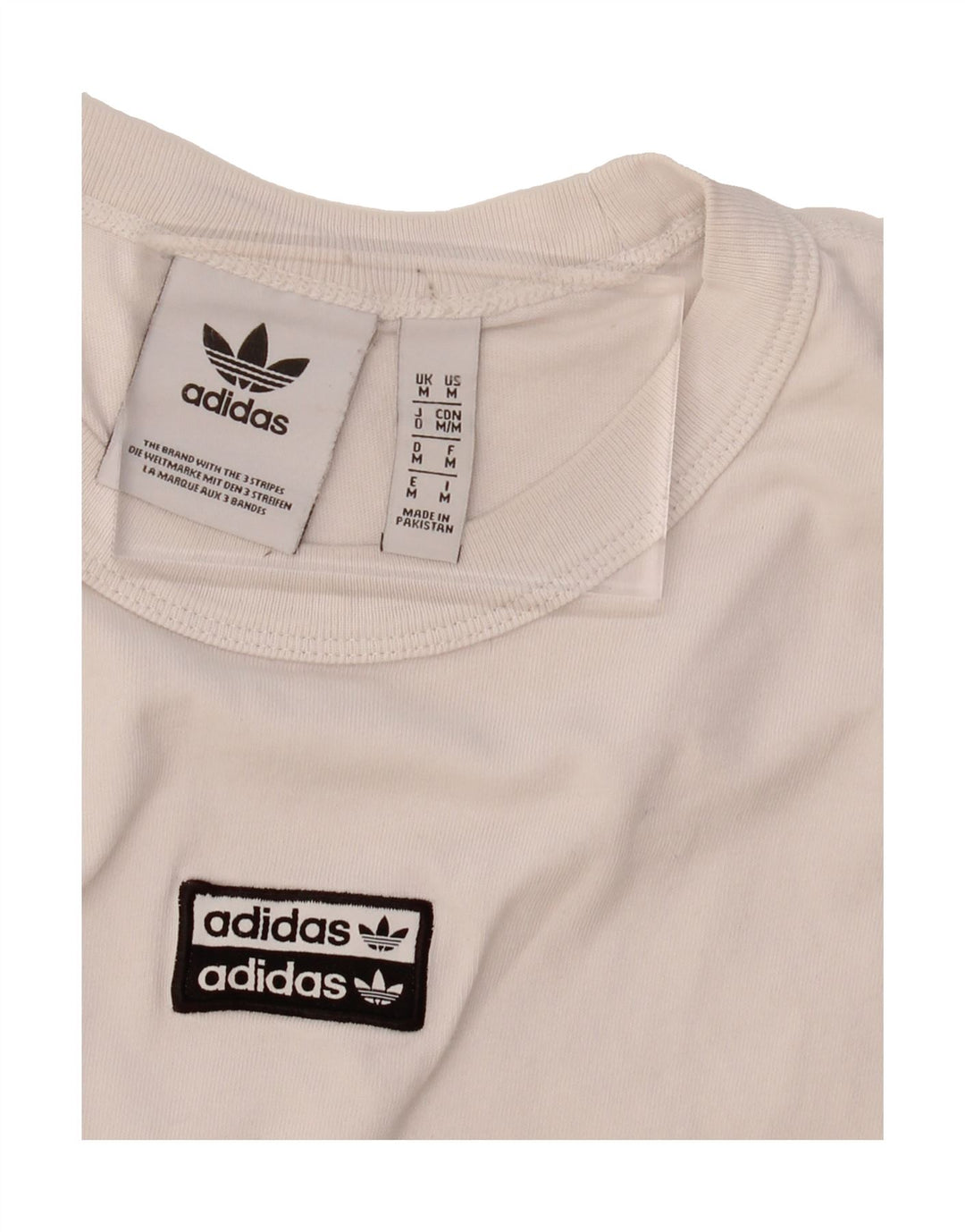 ADIDAS Mens T-Shirt Top Medium White Vintage Adidas and Second-Hand Adidas from Messina Hembry 