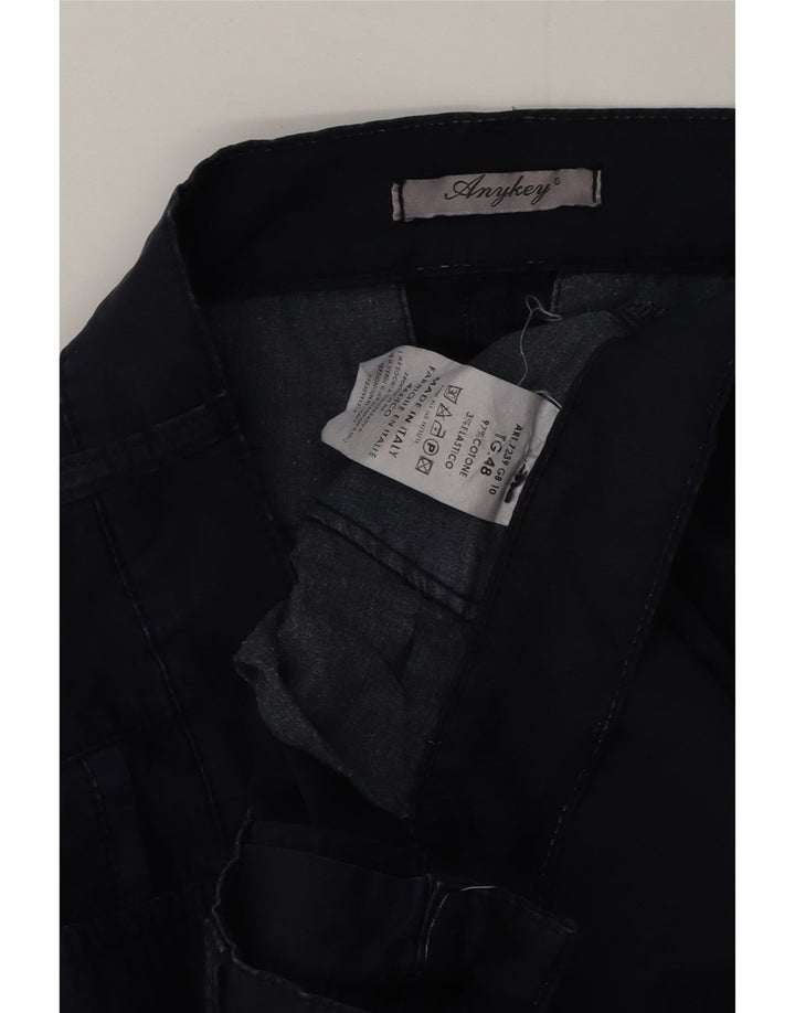 Vintage Herren Slim Cargohose IT 48 Medium W32 L32 Marineblaue Baumwolle