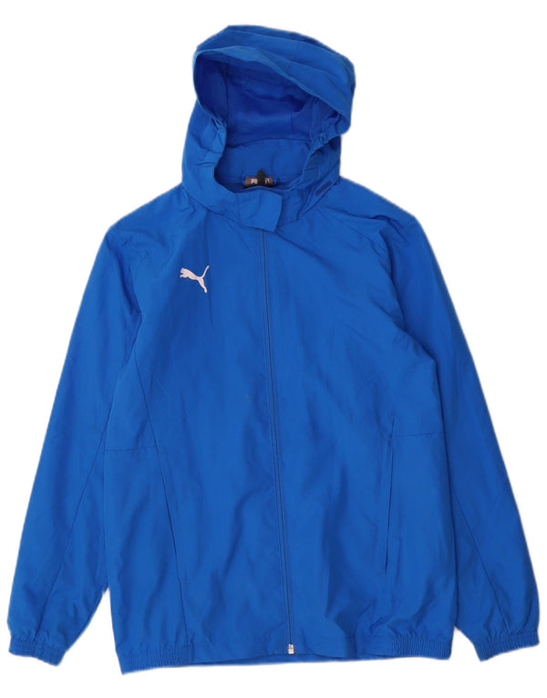 Puma Jungen-Trainingsanzug mit Kapuze, Top-Jacke, 11–12 Jahre, blaues Polyester