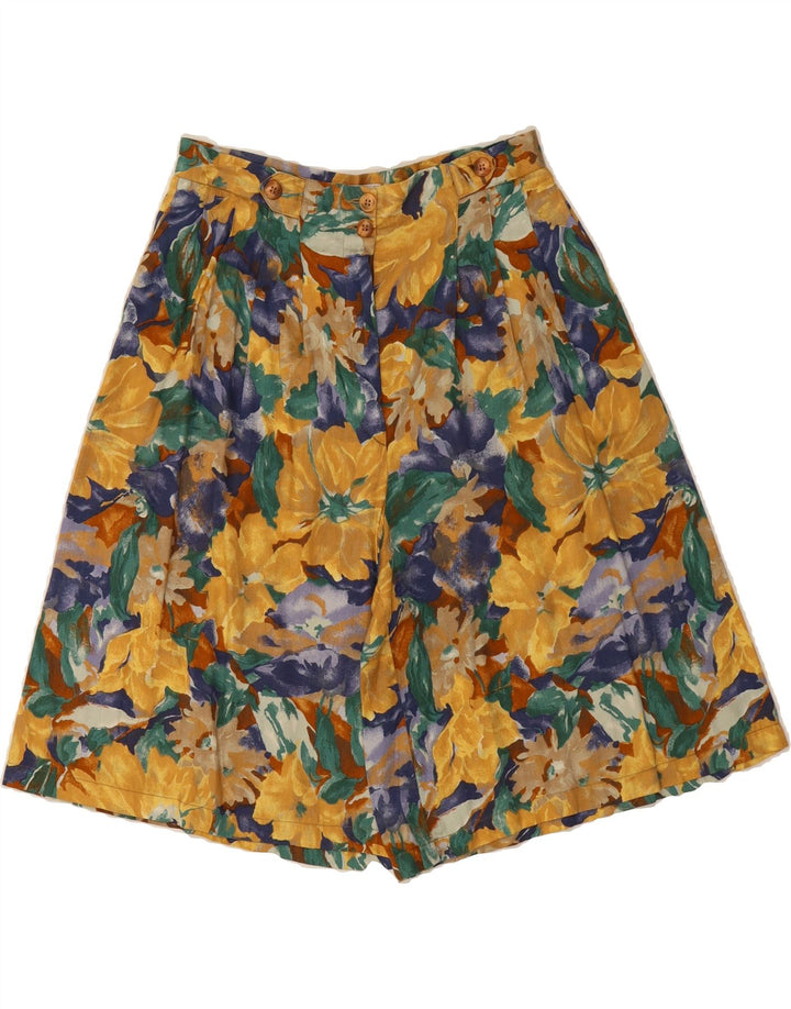 VINTAGE Womens High Waist Casual Shorts IT 42 Medium W28  Multicoloured Vintage Vintage and Second-Hand Vintage from Messina Hembry 