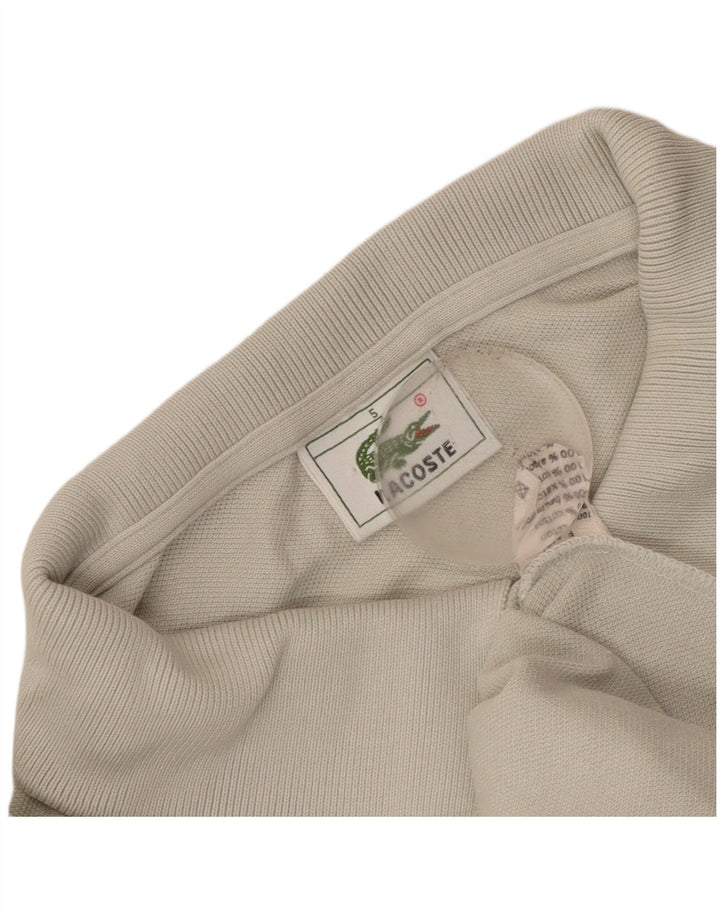 Lacoste Herren-Poloshirt, Größe 5, große graue Baumwolle