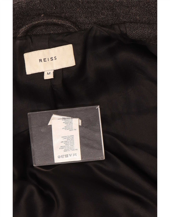 Reiss Herrenmantel UK 38 Mittelgraue Wolle