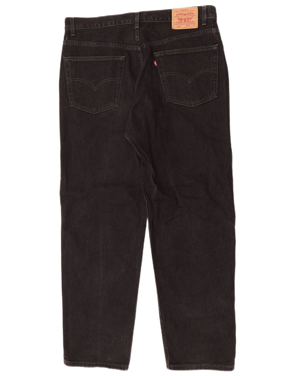 Levi's Herren 550 Relaxed Fit Straight Jeans W40 L32 Schwarze Baumwolle