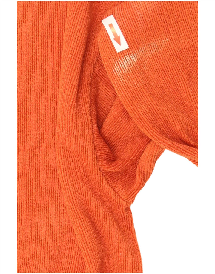 Zara Damen-Bluse mit langen Ärmeln, übergroß, Gr. 10, Größe S, Orange, Polyester