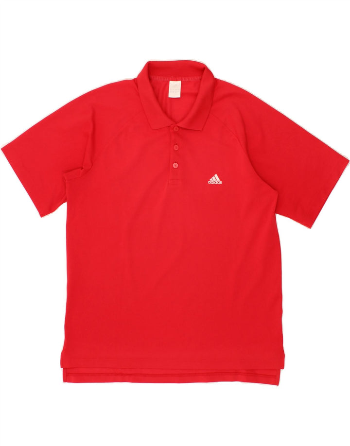 ADIDAS Mens Polo Shirt Medium Red Vintage Adidas and Second-Hand Adidas from Messina Hembry 